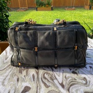 Ferragamo Hand Bag Vara Black Leather